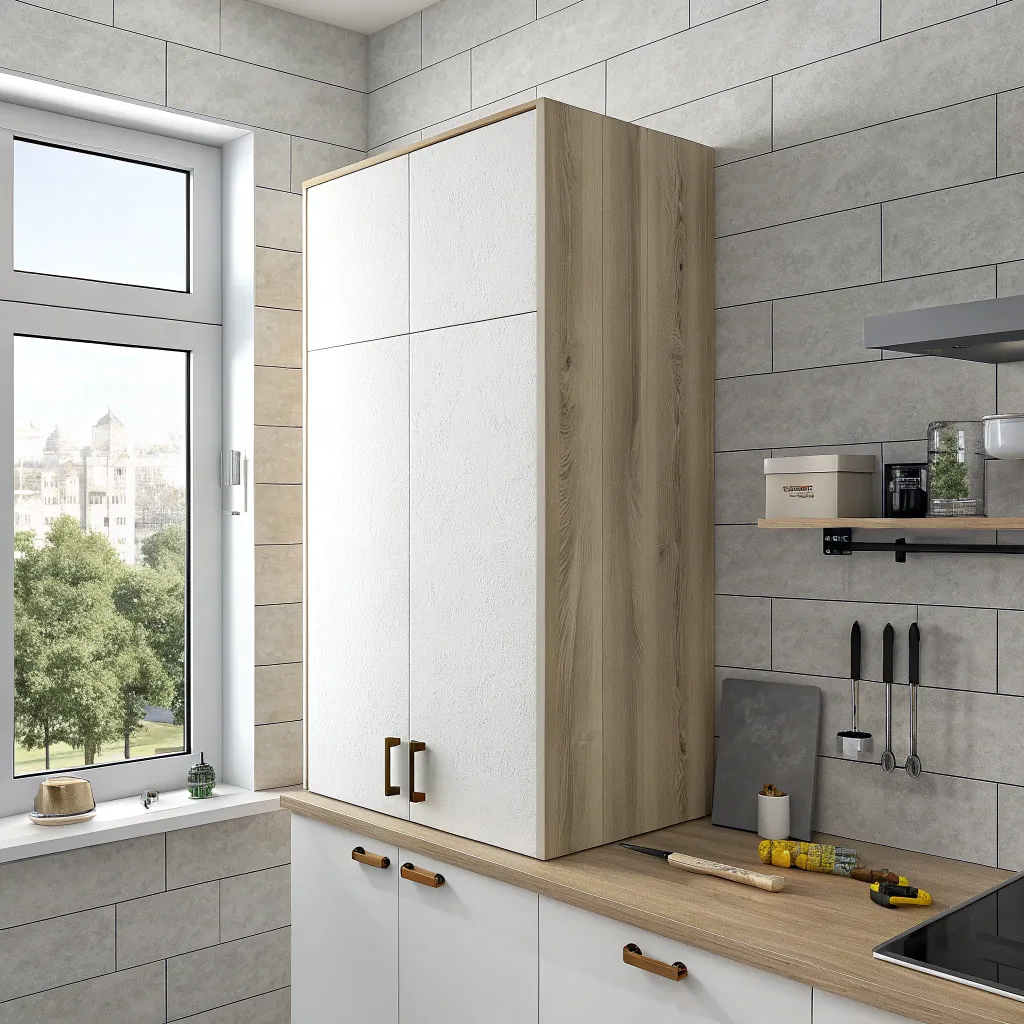نصب کابینت دیواری کوچک برای آپارتمان در نسیم شهر