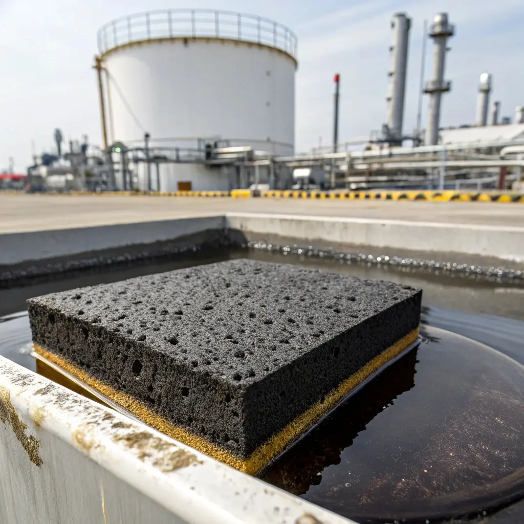 کاربرد اسفنج جاذب روغن در پالایشگاه نفت