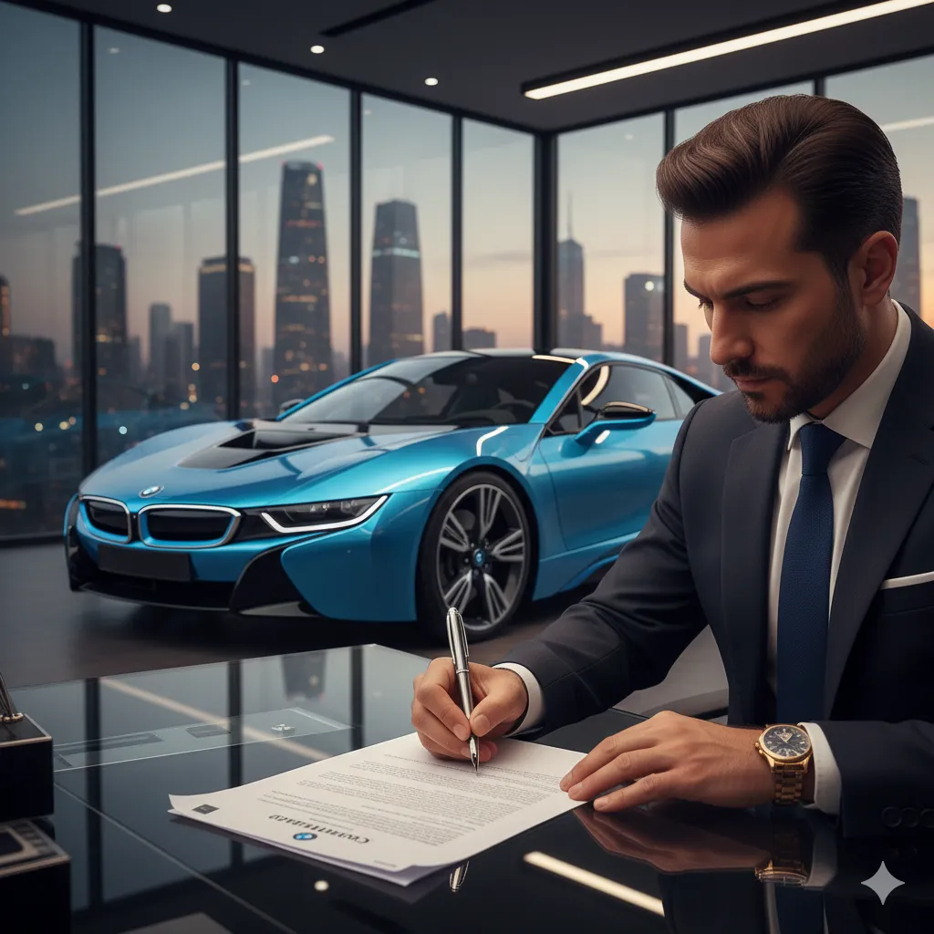 اجاره بی ام و i8 با قرارداد رسمی