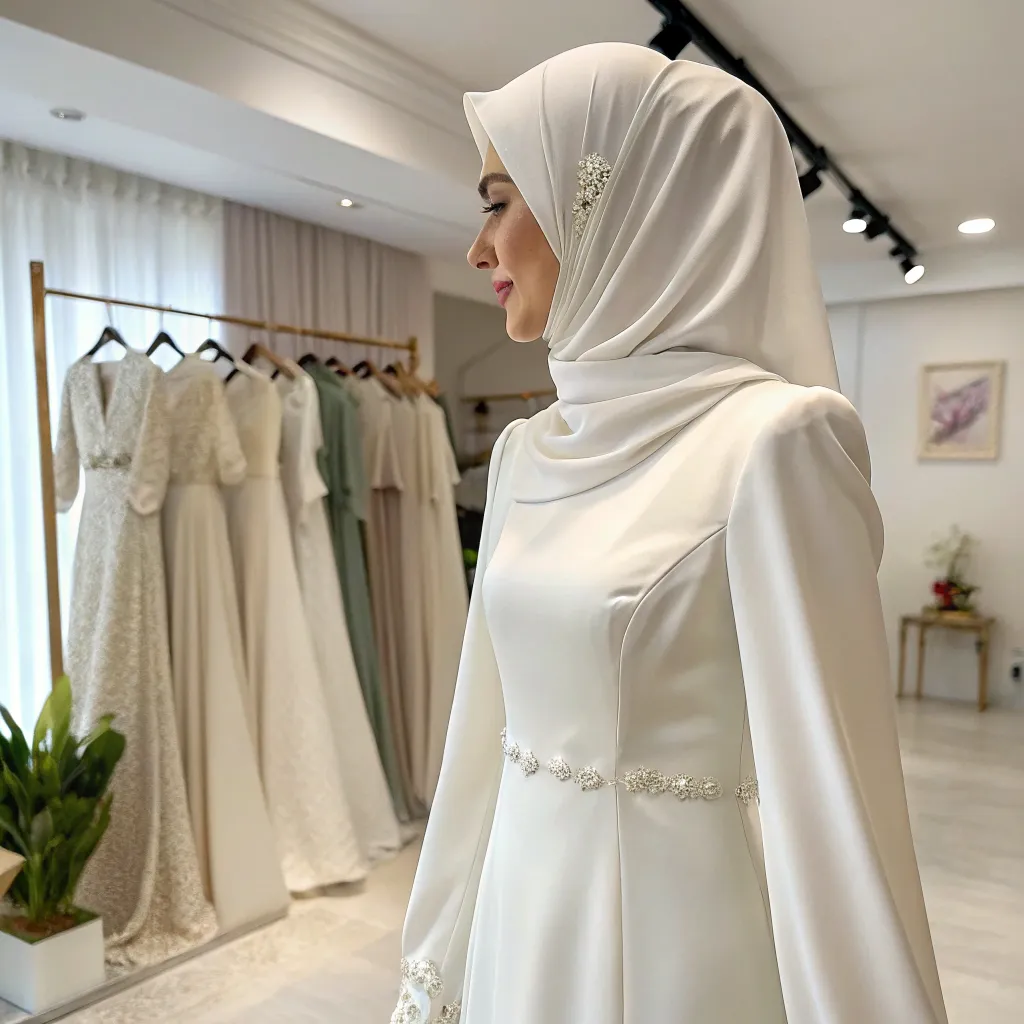 اجاره و کرایه لباس عقد محضری با حجاب در تهران الهیه