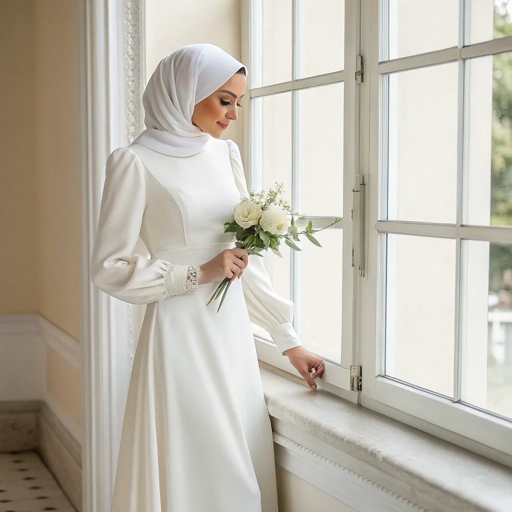 اجاره و کرایه لباس عقد محضری با حجاب در تهران زعفرانیه