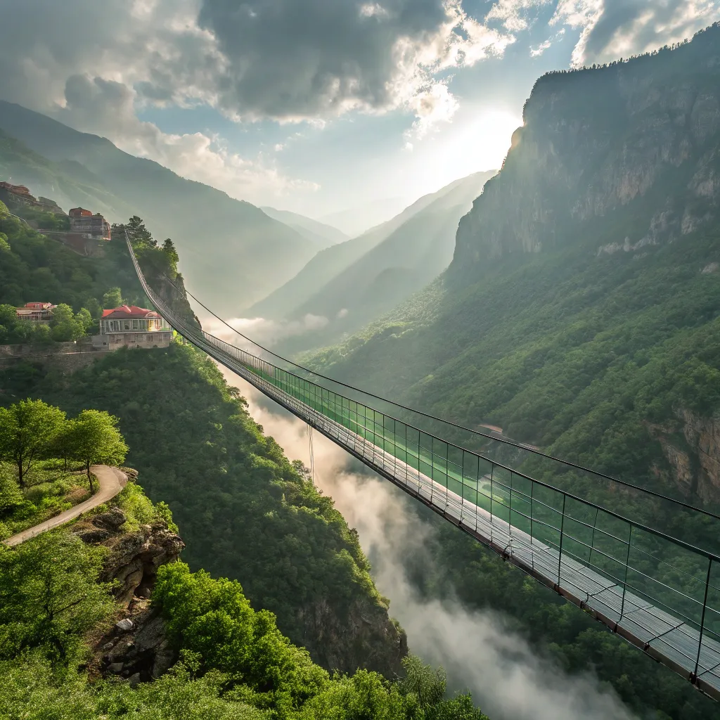 تور روستای نگل با بازدید از بزرگترین پل شیشه ای معلق ایران