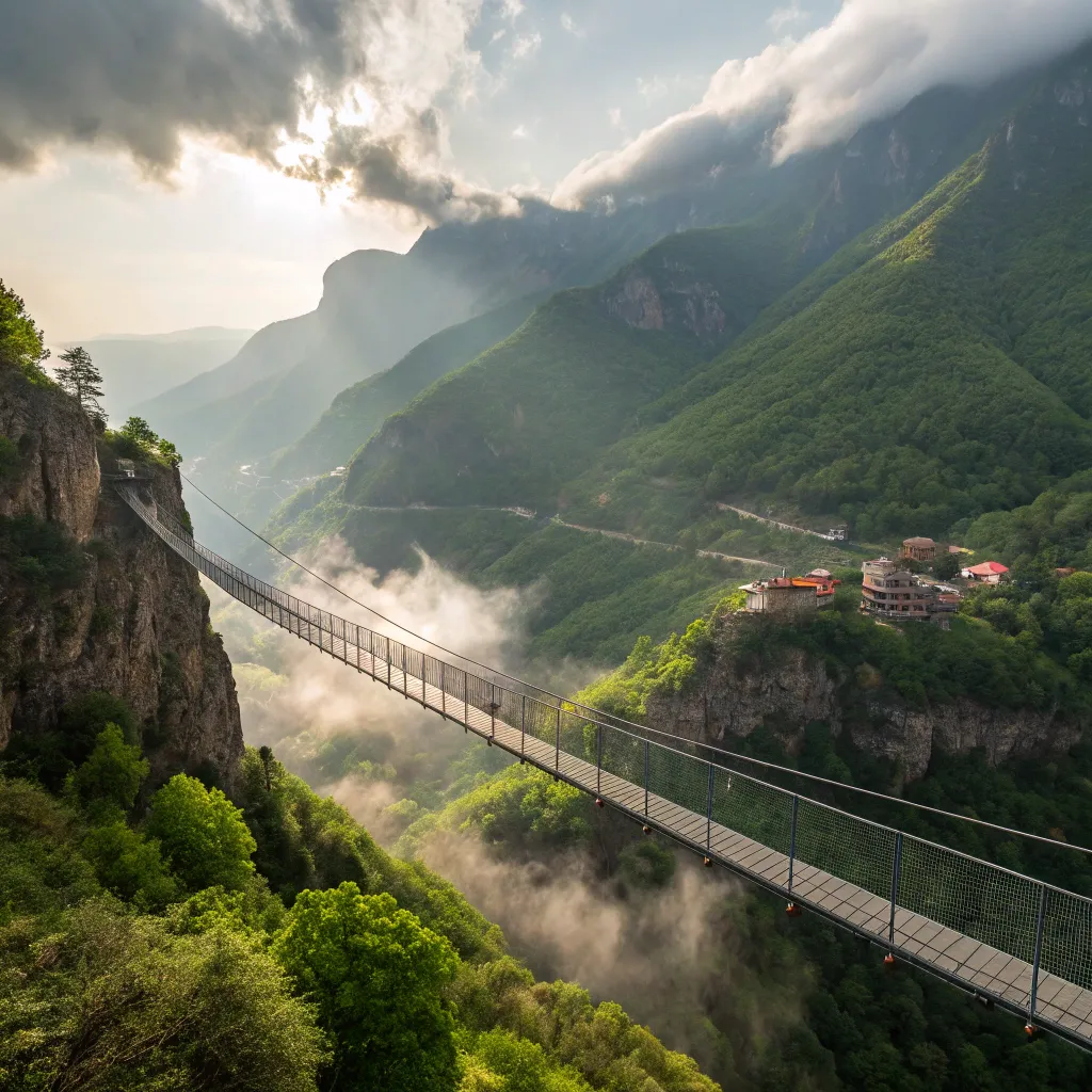 تور روستای نگل با بازدید از بزرگترین پل شیشه ای معلق ایران