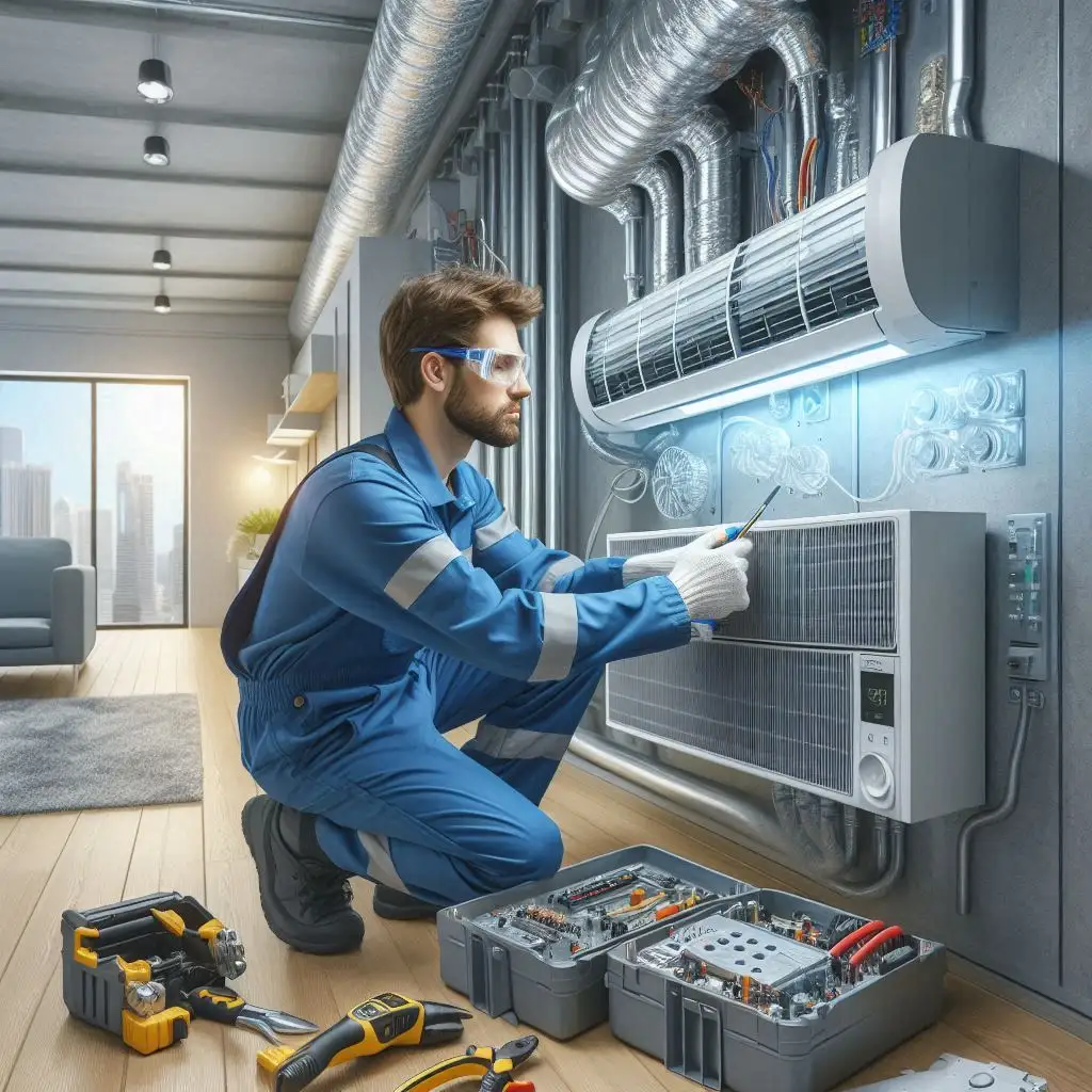 خدمات تعمیر داکت اسپلیت ۲۴ ساعته در قم