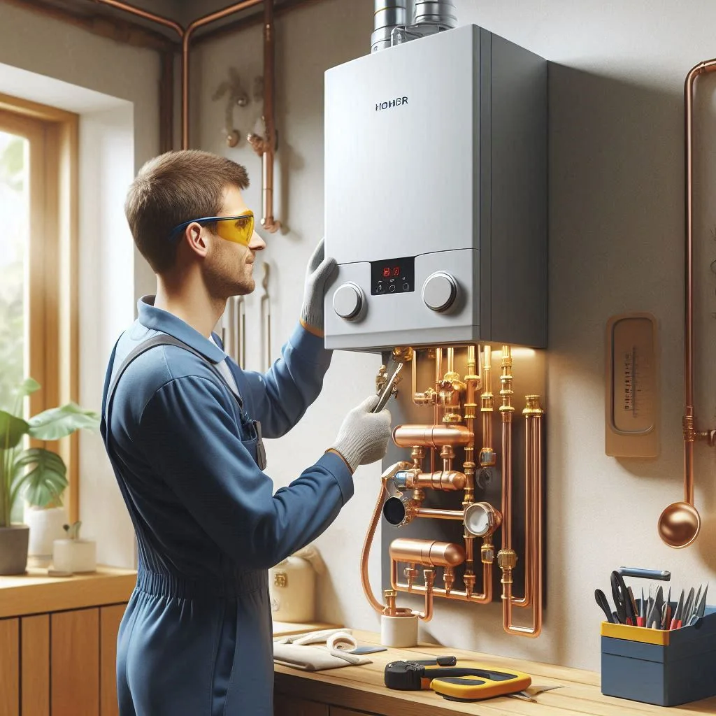 خدمات سرویس پکیج دیواری در شیراز با اسیدشویی رایگان