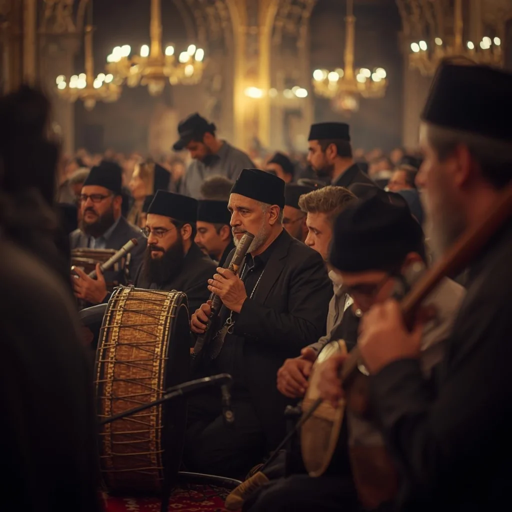 خدمات مداحی عاشورا در تبریز با همراهی دف و نی