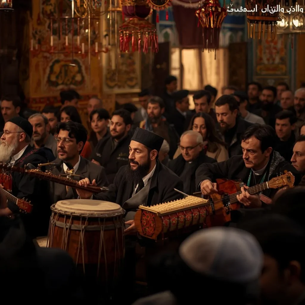 خدمات مداحی عاشورا در تبریز با همراهی دف و نی