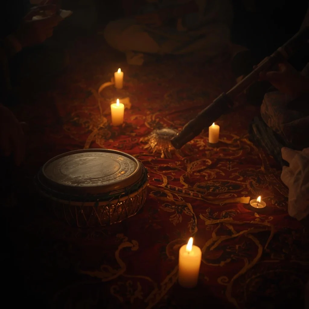 خدمات مداحی عاشورا در یزد با همراهی دف و نی