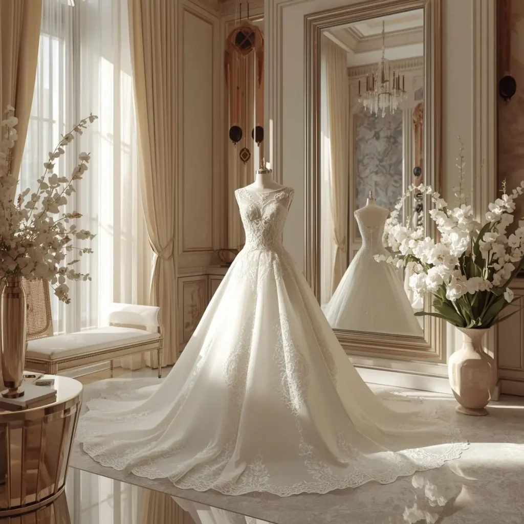 خدمات مزون لباس عروس در زعفرانیه تهران با دوخت اختصاصی رایگان