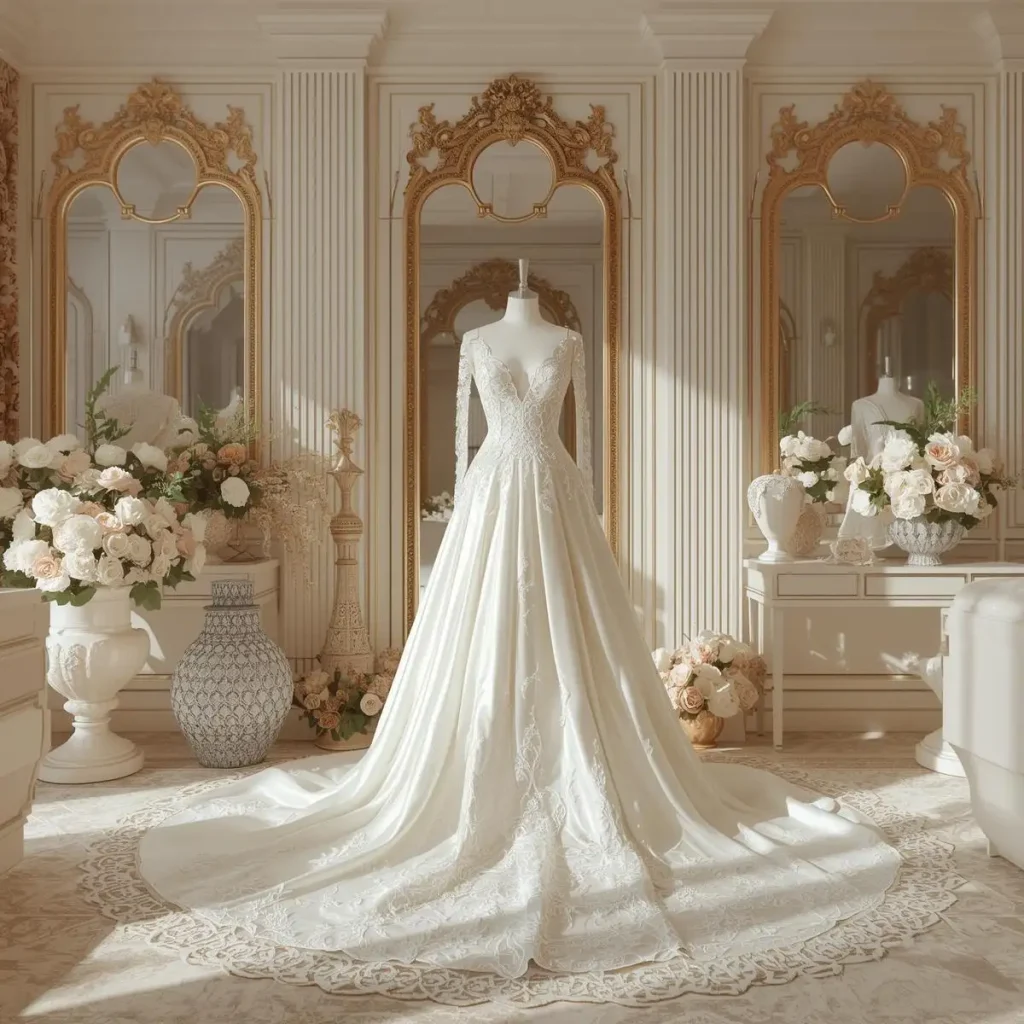 خدمات مزون لباس عروس در نیاوران تهران با دوخت اختصاصی رایگان