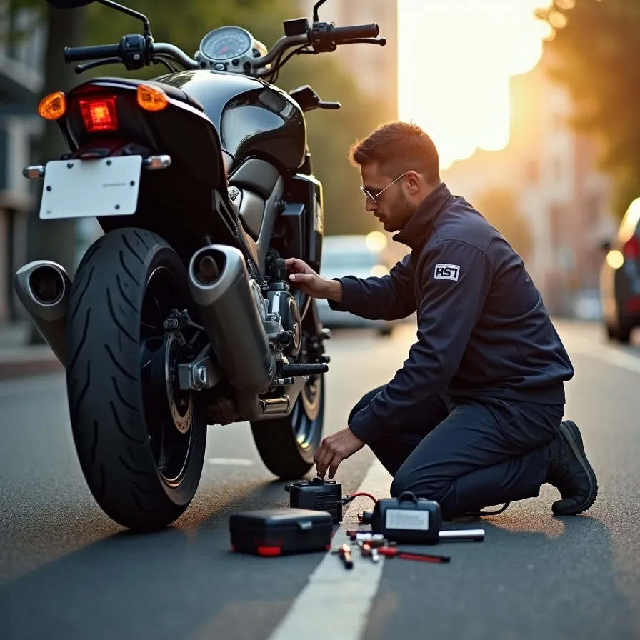 خدمات پنچرگیری سیار موتور در تهران بزرگراه چمران