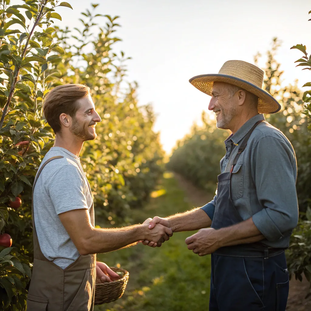 خرید سیب از باغدار در دماوند