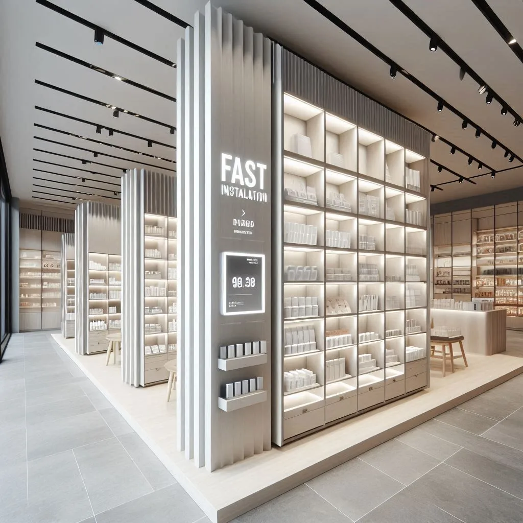 خرید و فروش استند فروشگاهی ام دی اف با نصب سریع 3 خرید و فروش استند فروشگاهی ام دی اف با نصب سریع 3