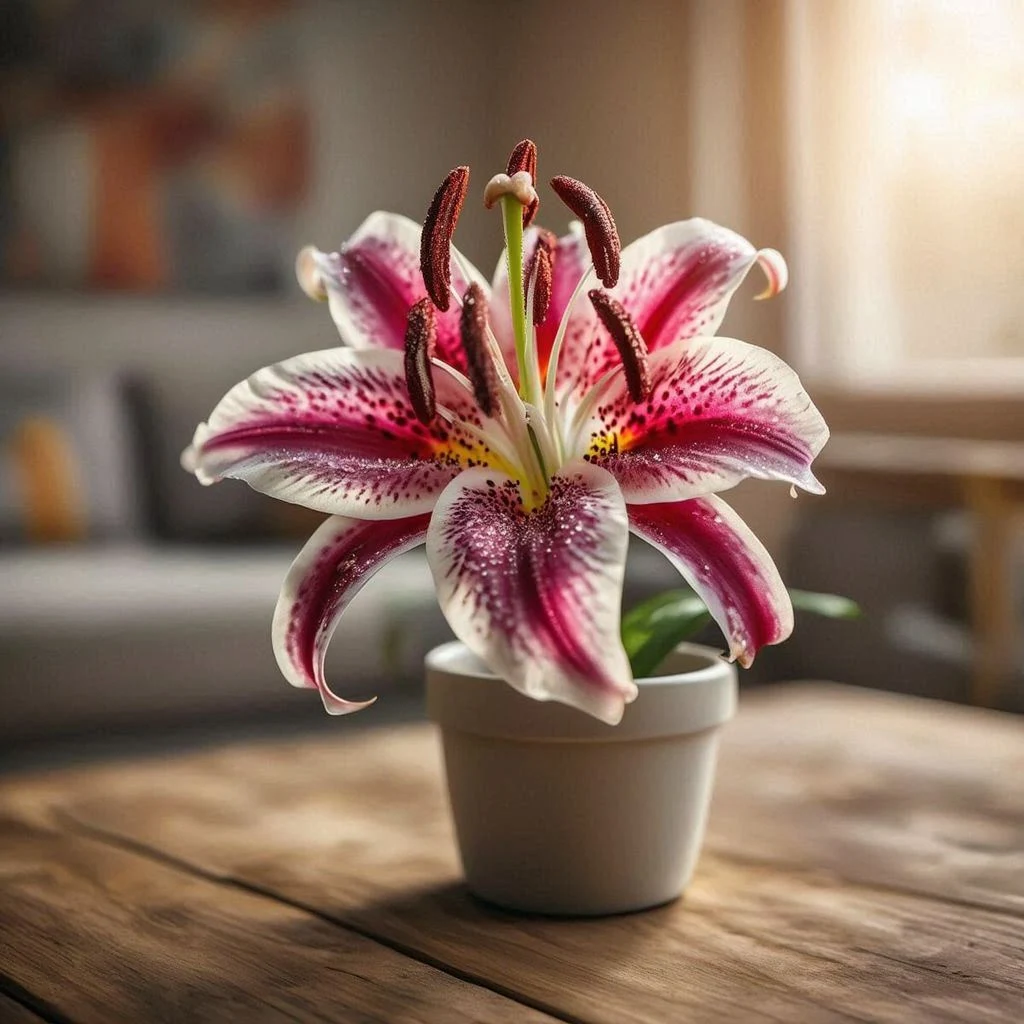 خرید گل لیلیوم گلدانی 1