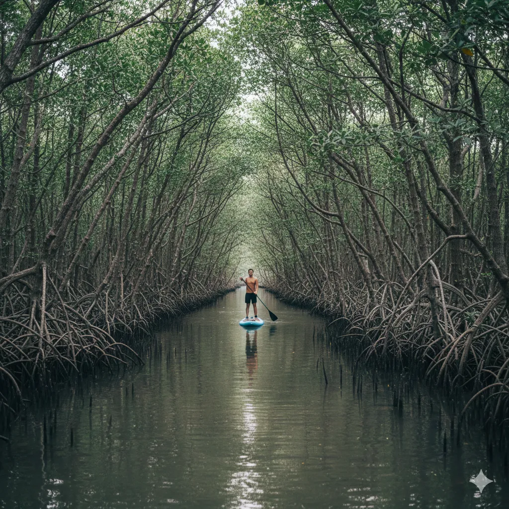 راهنمای جامع تور پدل برد در جنگل حرا