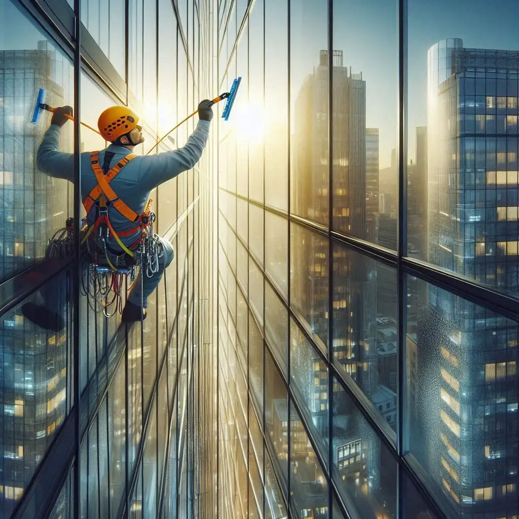 شستشوی شیشه برج در اردبیل توسط راپل کار حرفه ای 1