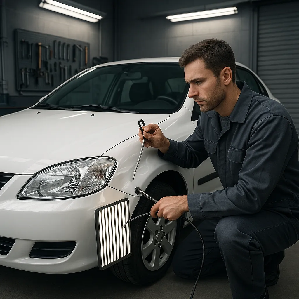 صافکاری بدنه پراید بدون آسیب به رنگ