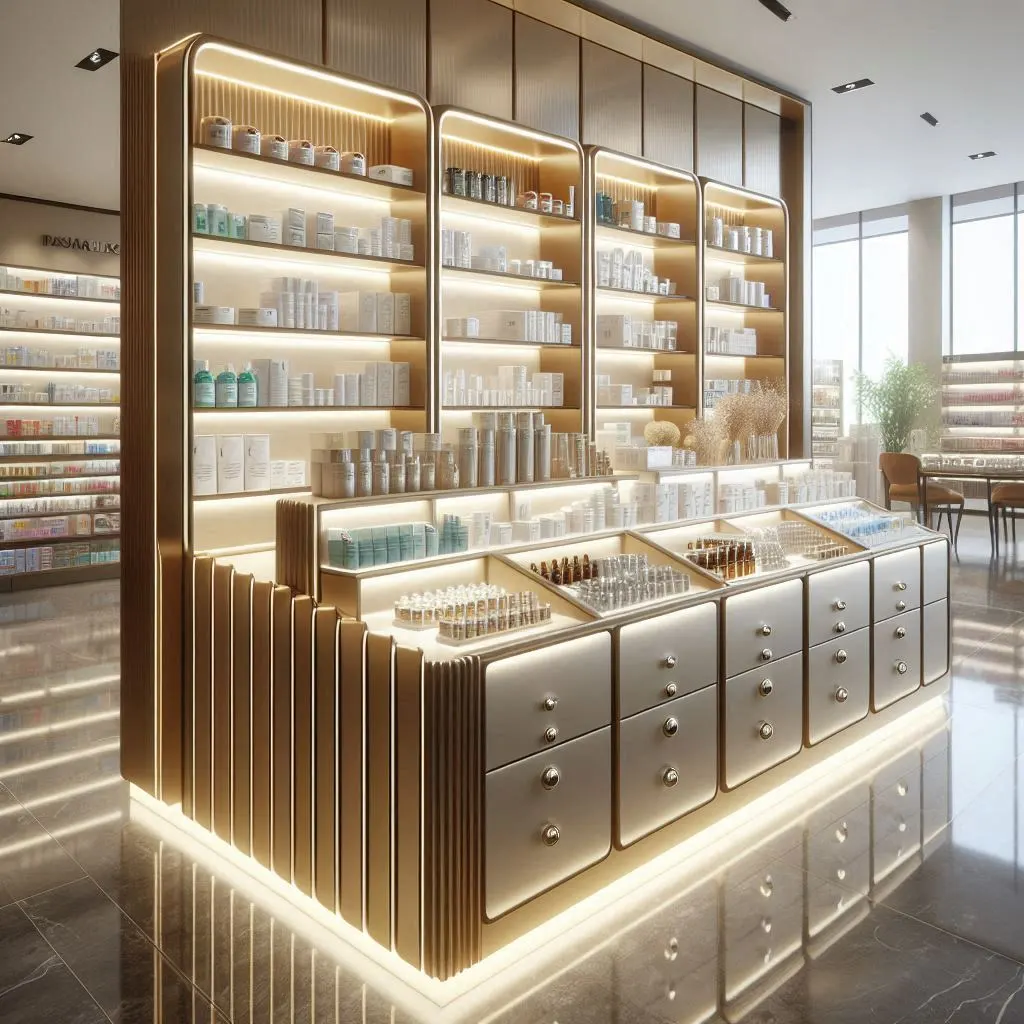 فروش و نصب قفسه داروخانه لوکس در قم