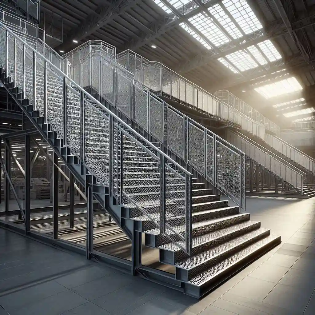 فروش و نصب پله گریتینگ پیش ساخته در ساوه