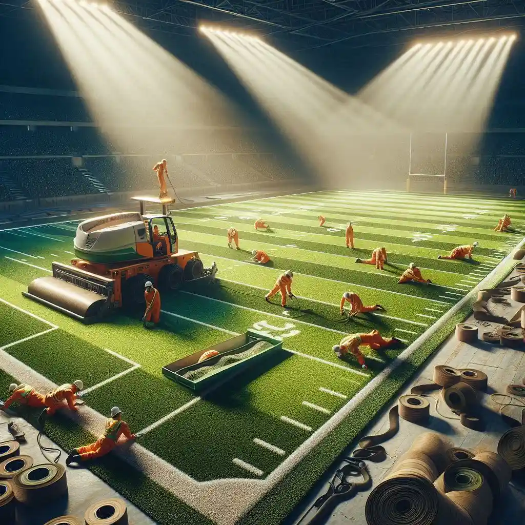 فروش و نصب چمن مصنوعی فوتبالی در قزوین