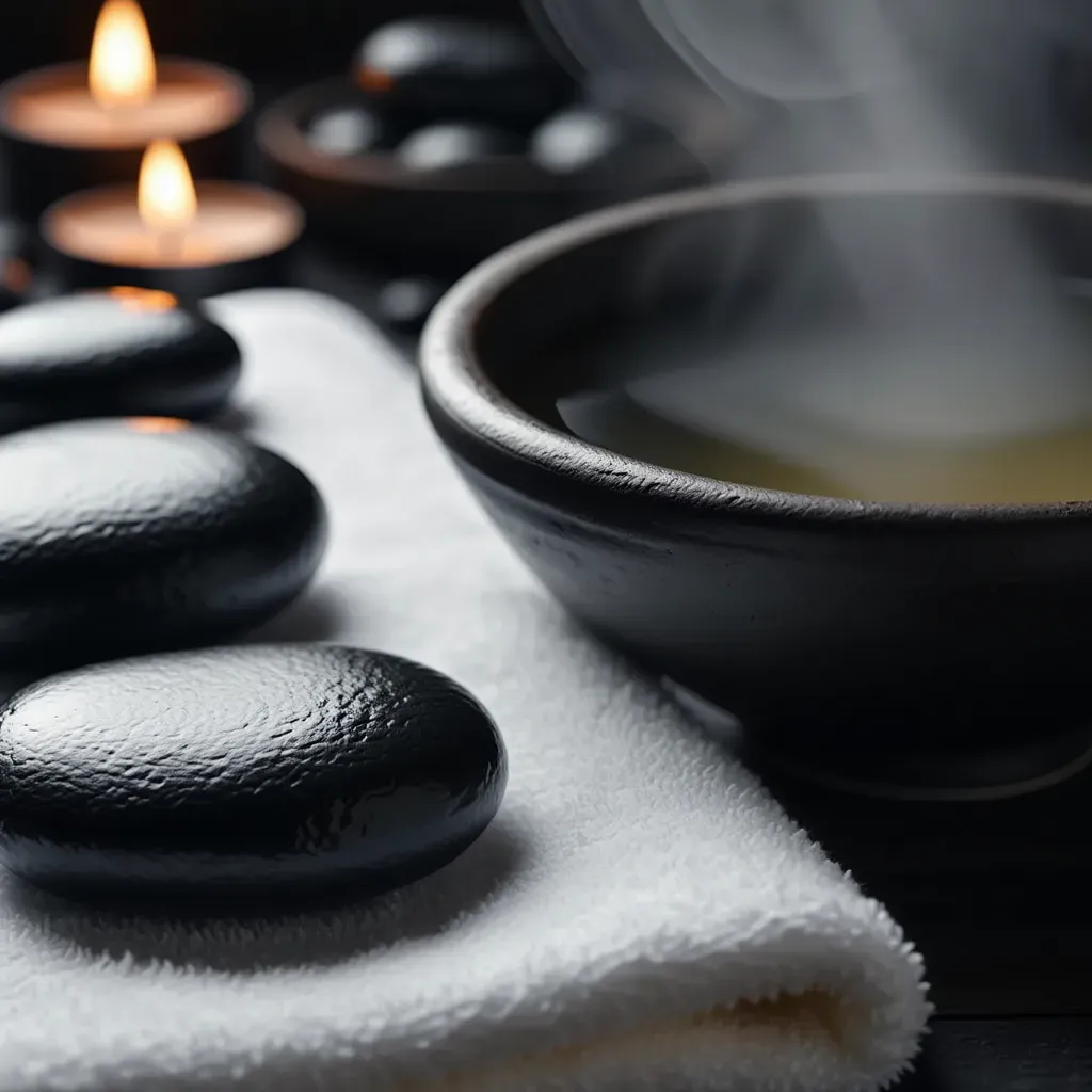 ماساژ سنگ داغ برای درمان بافت آسیب دیده