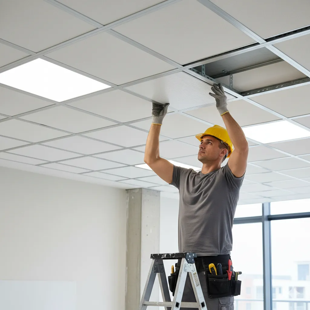 نصب سقف کاذب پی وی سی با سپری GST