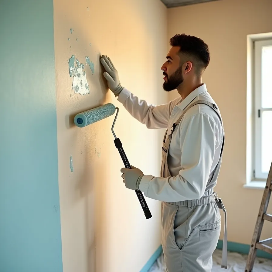 نقاشی ساختمان با غلطک طرح دار در تهران نیروهوایی