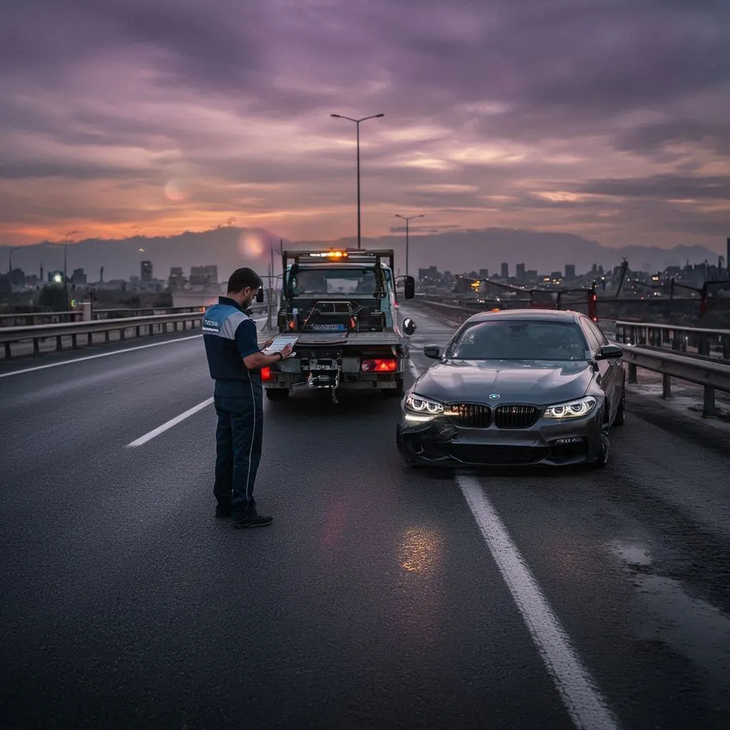 امداد خودرو بی ام و در شرق تهران