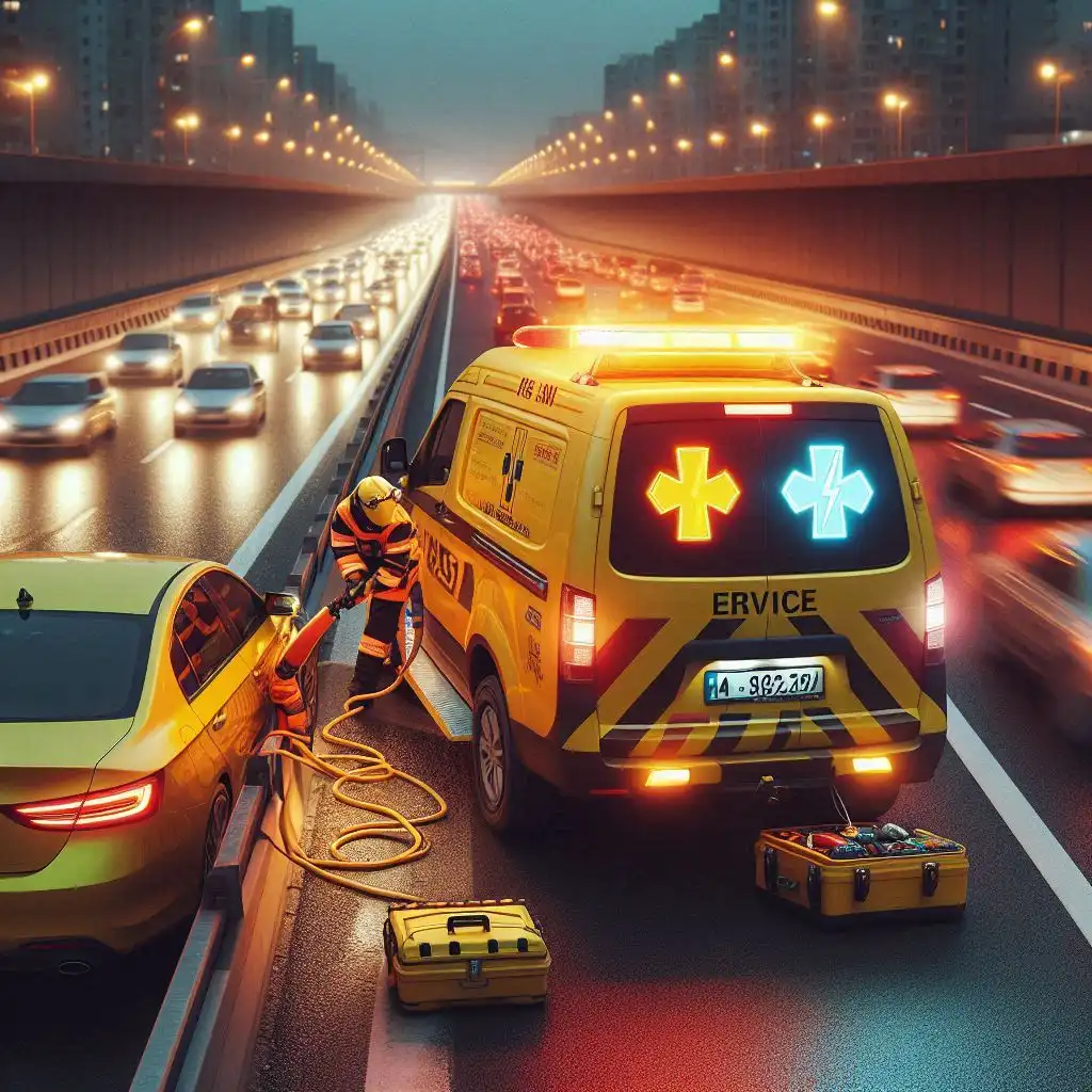 امداد خودرو و بنزین رسانی سیار در تهران اتوبان آزادگان