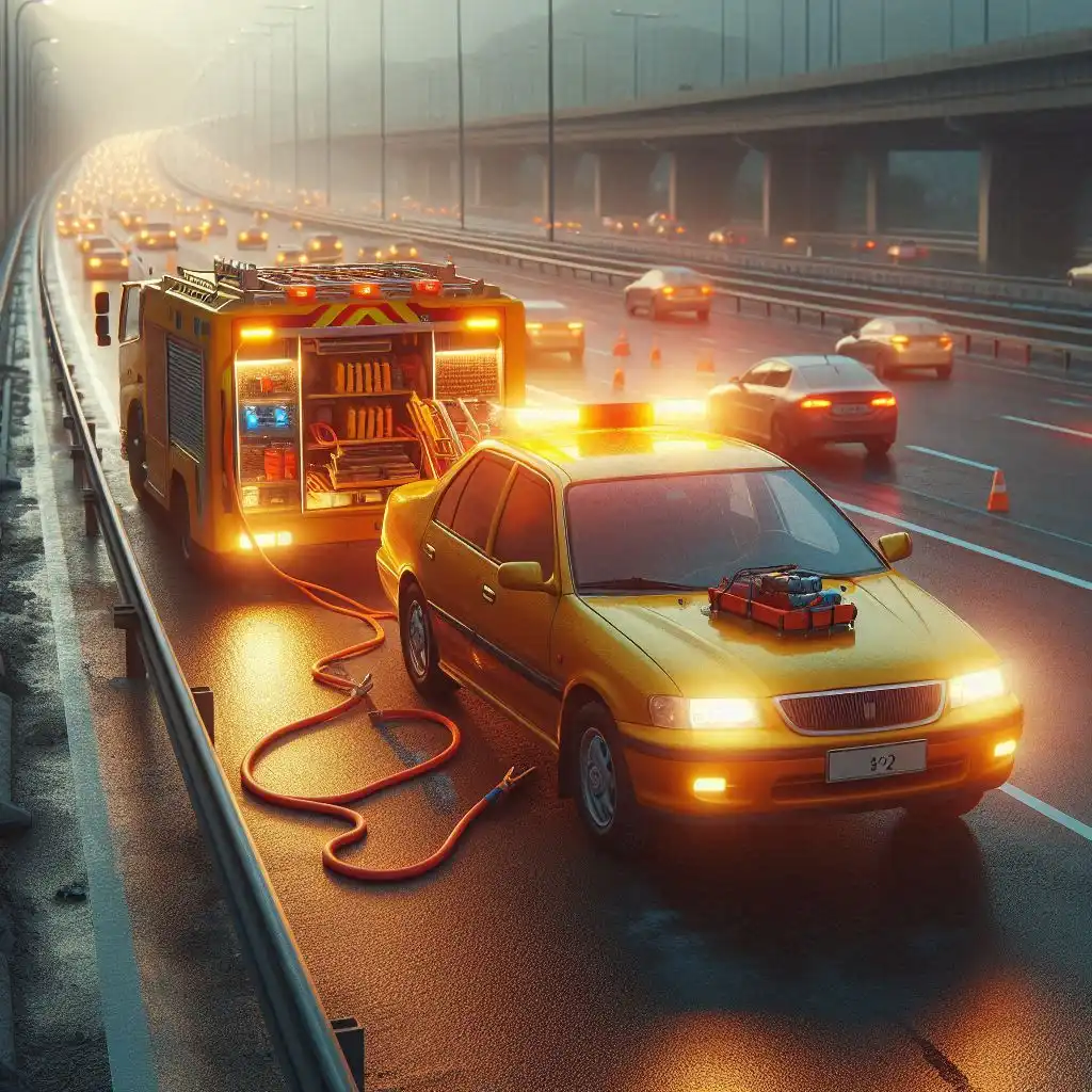 امداد خودرو و بنزین رسانی سیار در تهران بزرگراه سعیدی