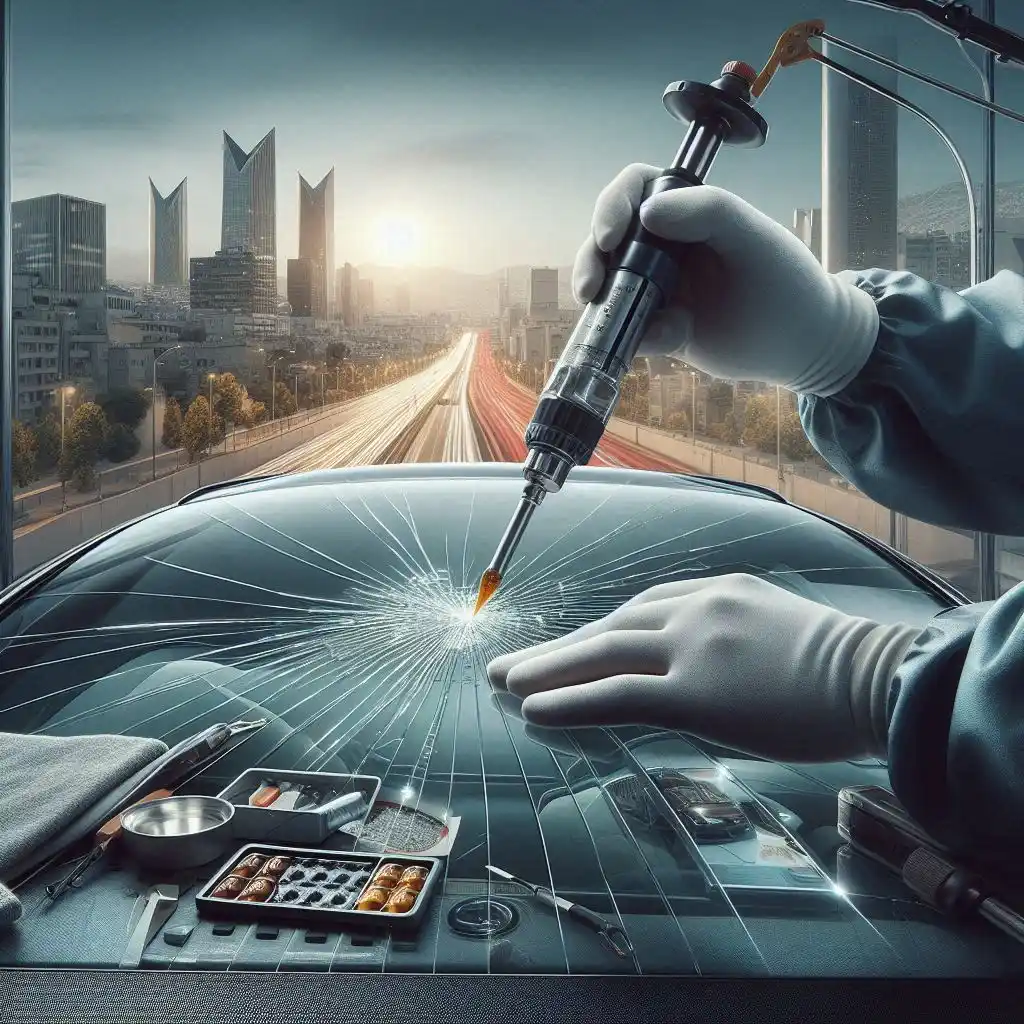 خدمات ترمیم و تعویض شیشه خودرو در تهران اقدسیه