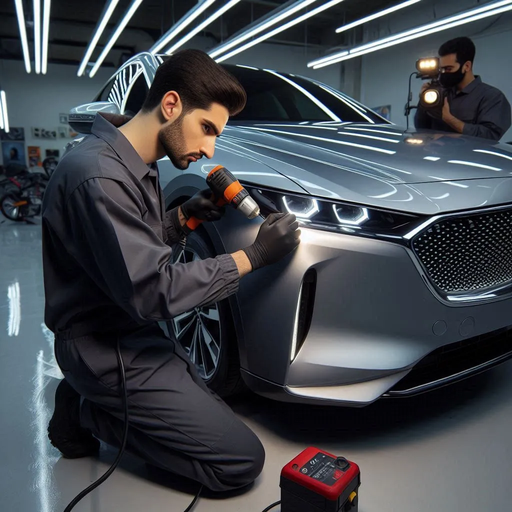 خدمات صافکاری بدون رنگ هاتباکس در تهران کامرانیه 1