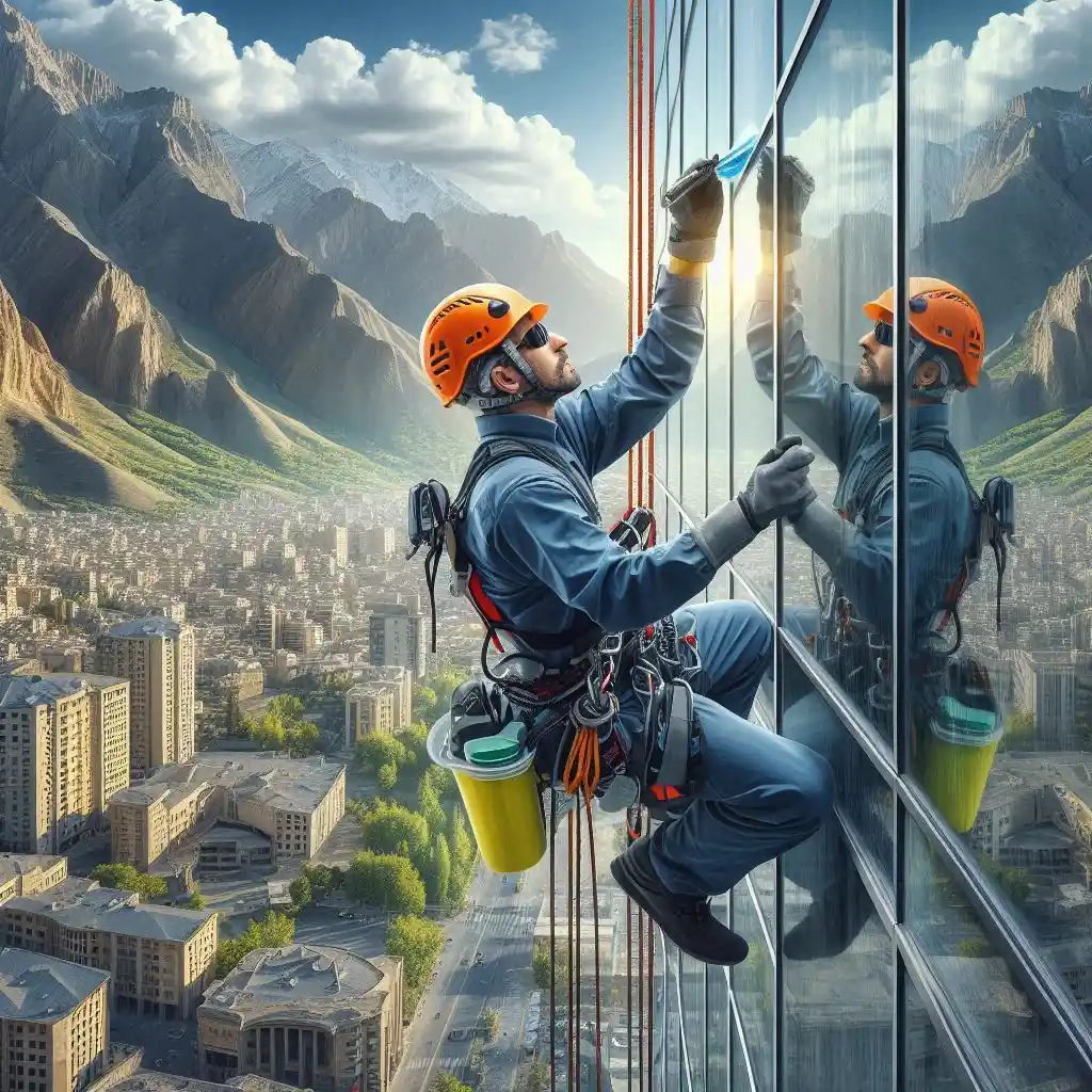 خدمات نماشویی شیشه با راپل در کردستان