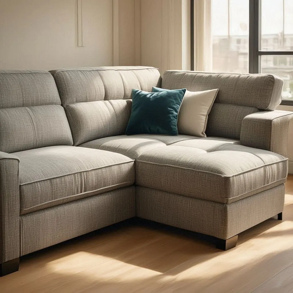 خرید مبل راحتی ال از تولیدی با پارچه سفارشی