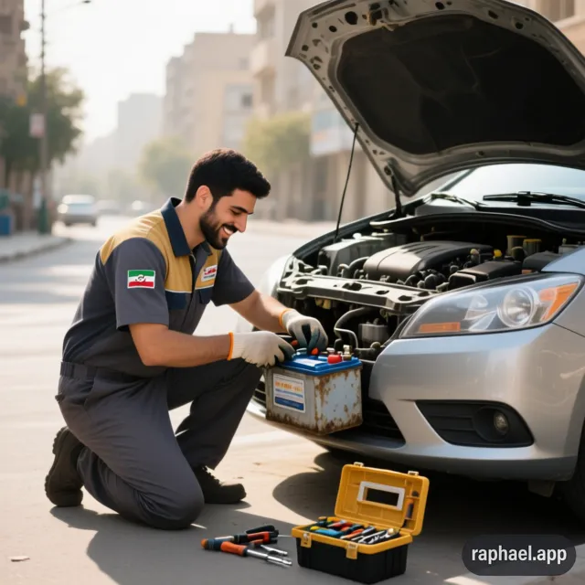 خرید و تعویض باطری ماشین در محل در غرب تهران