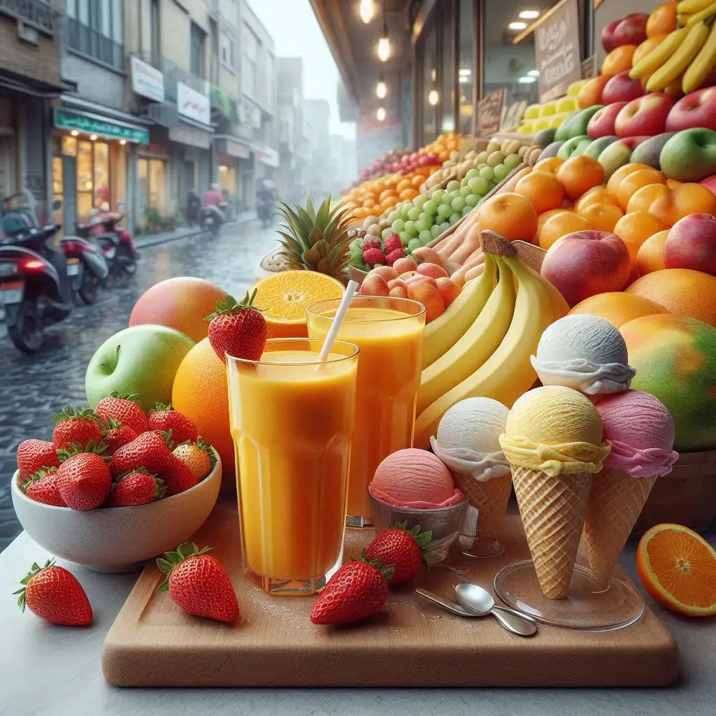 خرید و فروش آبمیوه و بستنی تازه در تهران صادقیه