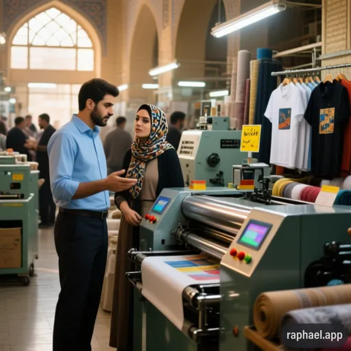 خرید و فروش دستگاه چاپ رو لباس در تهران نیلوفر