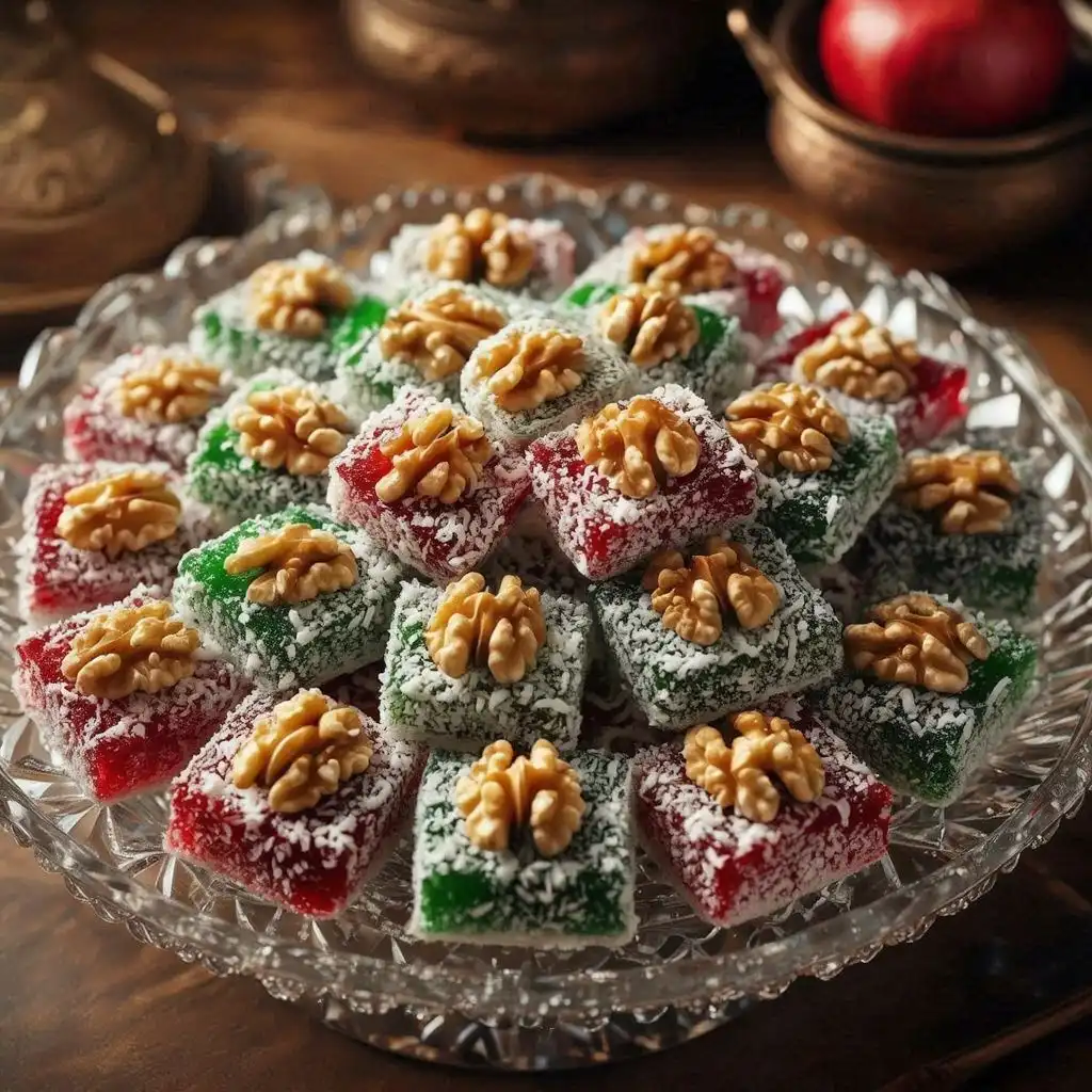 خرید و فروش شیرینی باسلوق ژله ای برای شب یلدا