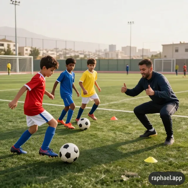 دوره پایه در مدرسه فوتبال برای کودکان در تهران شمشیری