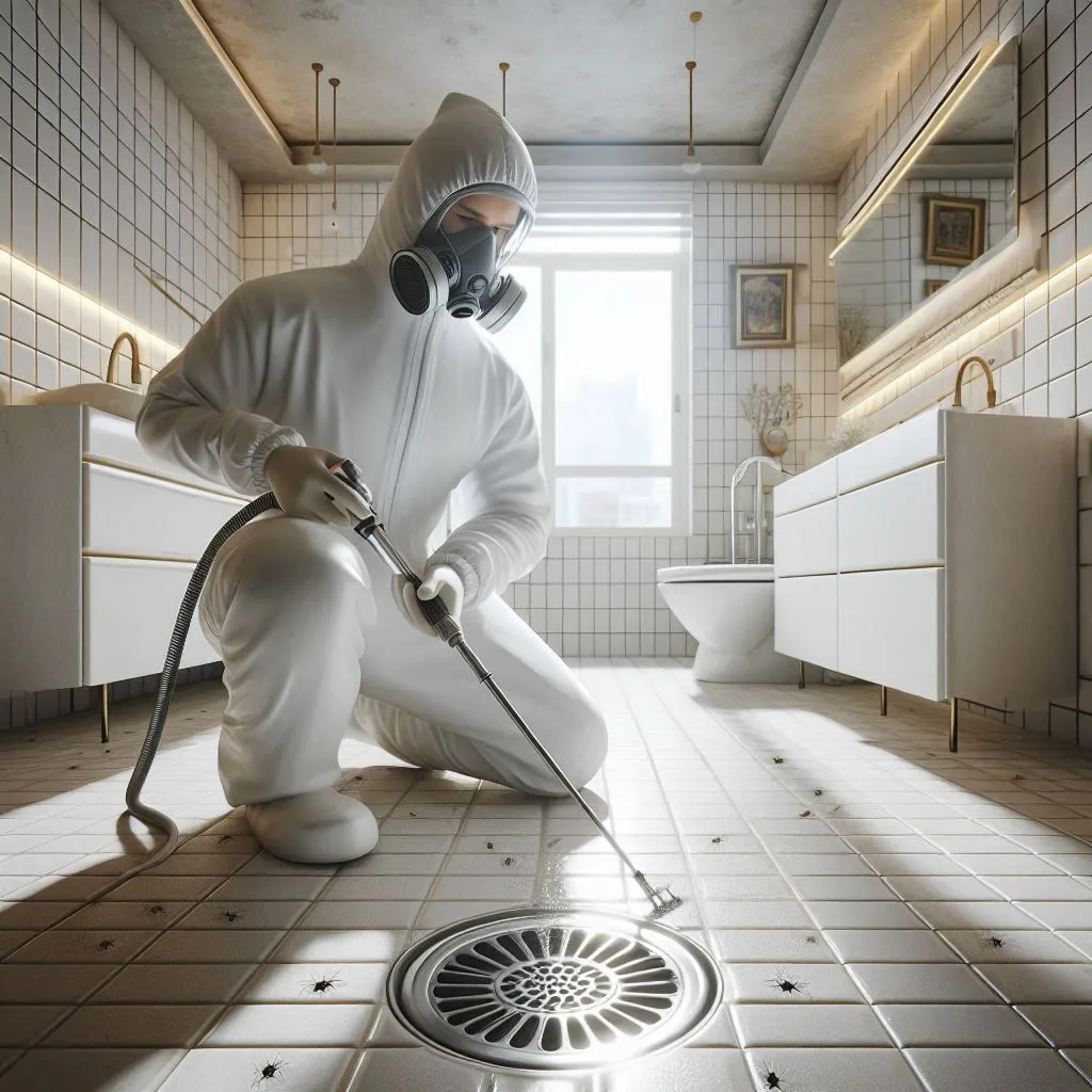 سمپاشی سوسک فاضلابی در تهران کارگر شمالی