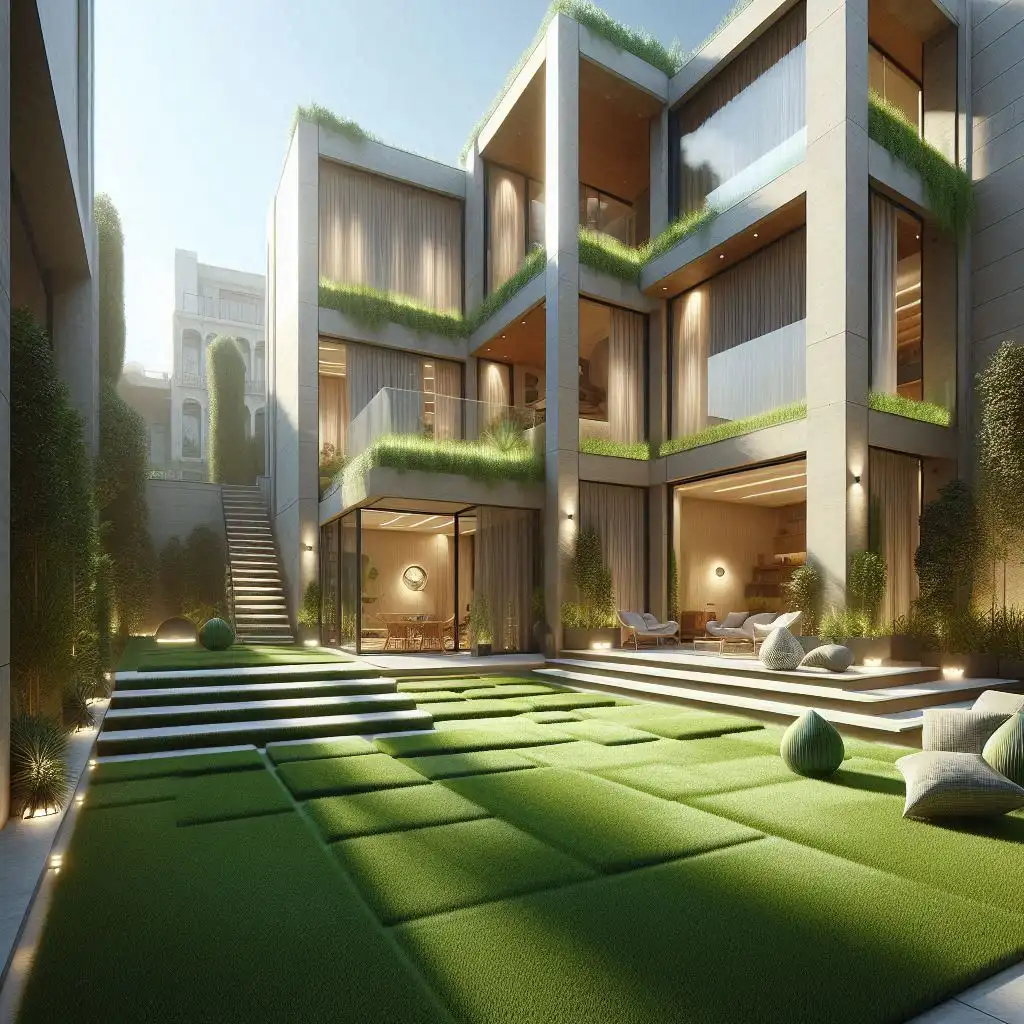 فروش و نصب چمن مصنوعی ۴۰ میلی متر هلندی در تهران رسالت