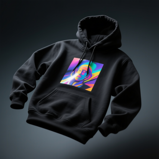 چاپ دلخواه روی هودی مشکی در کیش