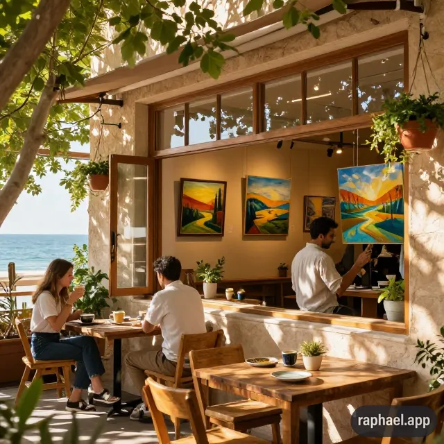 کافه گالری نقاشی در رامسر