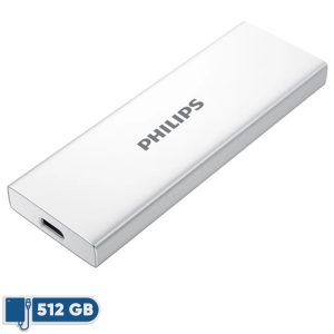 بهترین قیمت  اس اس دی اکسترنال فیلیپس مدل FM61PS051S ظرفیت 512 گیگابایت رابط USB 3.2 Gen2  ارسال سراسر ایران