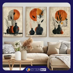 بهترین قیمت تابلو آتریسا طرح مدرن مدل AT00767 مجموعه 3 عددی ارسال سراسر ایران