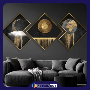 بهترین قیمت تابلو آتریسا طرح مدرن مدل AT258.1 مجموعه 3 عددی ارسال سراسر ایران