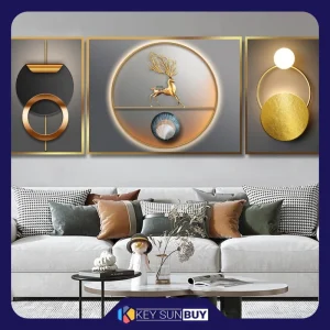 بهترین قیمت تابلو آتریسا طرح گوزن مدرن مدل AT00562 مجموعه 3 عددی ارسال سراسر ایران