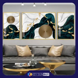 بهترین قیمت تابلو آتریسا مدل طرح مدرن مدل AT0071 مجموعه 3 عددی ارسال سراسر ایران