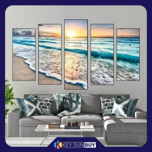 بهترین قیمت تابلو آتریسا مدل طرح مدرن مدل AT0086 مجموعه 5 عددی ارسال سراسر ایران