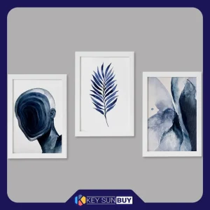 بهترین قیمت تابلو خندالو مدل دکوراتیو مدرن آبی کد M110 مجموعه 3 عددی ارسال سراسر ایران